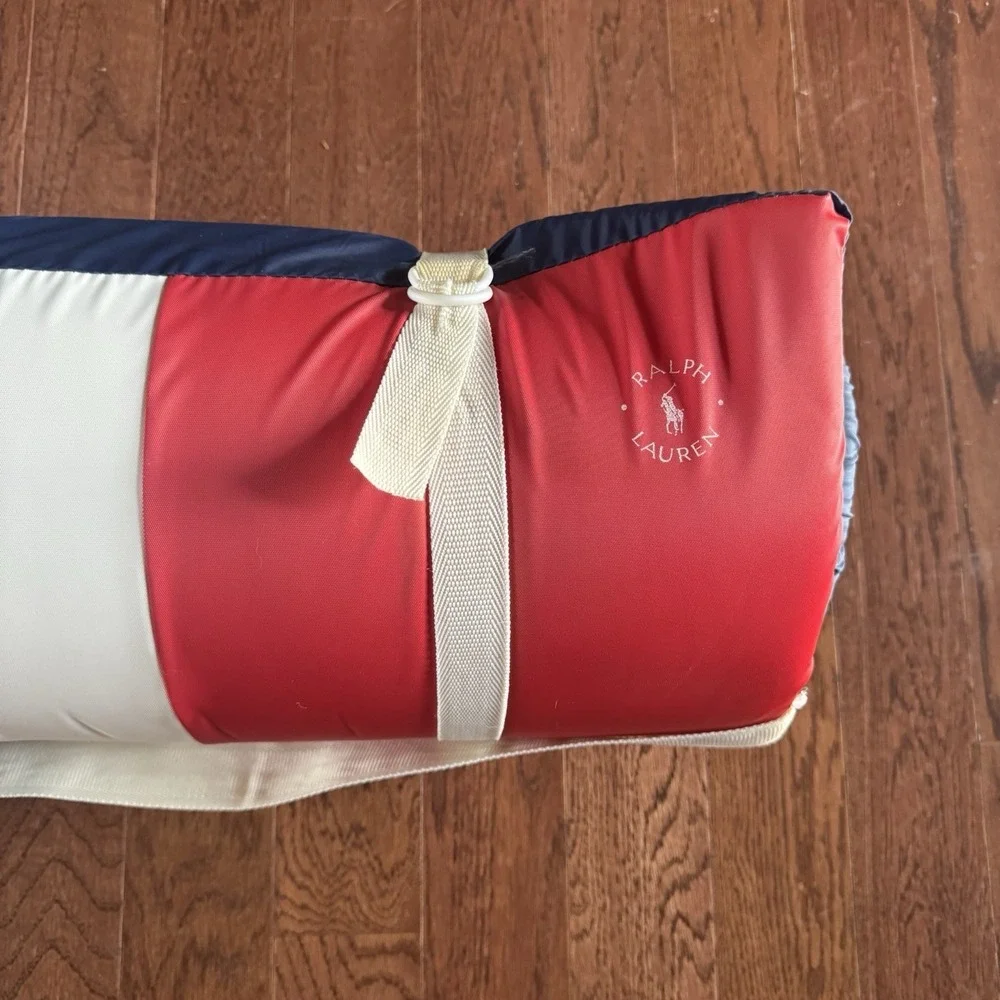 VTG Polo Ralph Lauren Padded Camping Outdoor Beach Roll-up Mat Cushioned Strap